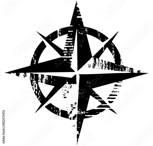 Compass Points Direction in Nautical Design