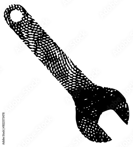 Wrench Illustrates Repair in Workshop