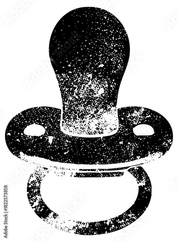 Pacifier Illustrates Distressed Texture for Baby Products