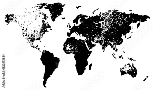World map illustrates global connections in a geographic context