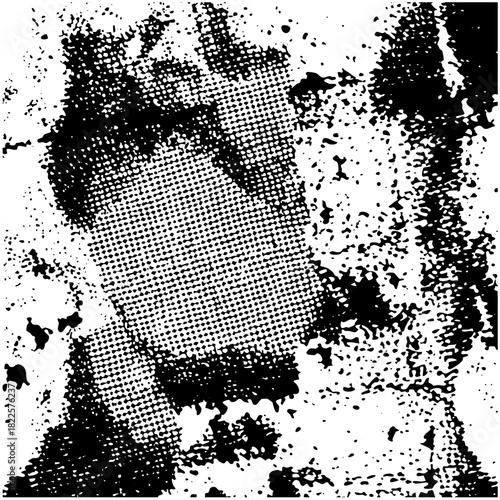 Halftone texture in abstract graphic design
