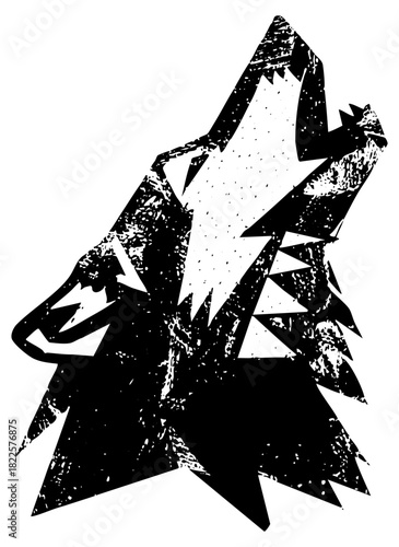 Howling Wolf geometry for wilderness illustrations