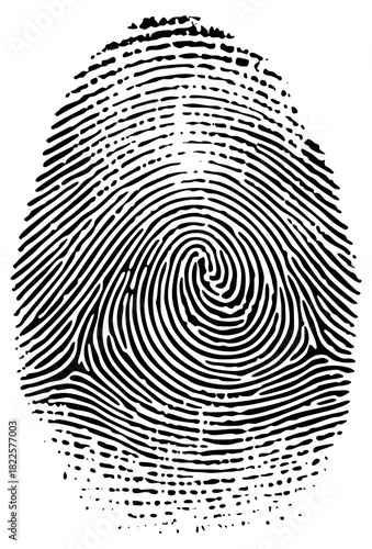 Fingerprint spiral in forensic investigation