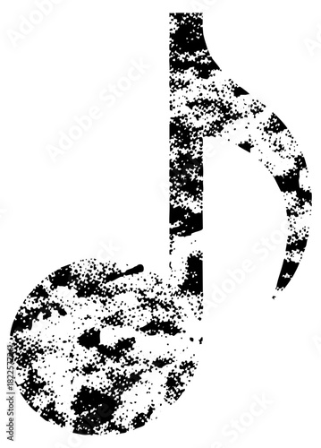 Music note texture in a vintage composition