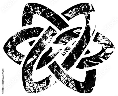 Celtic Knot Illustrates Interconnection in Abstract Design