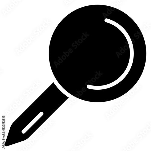 Push Pin Glyph Black Icon