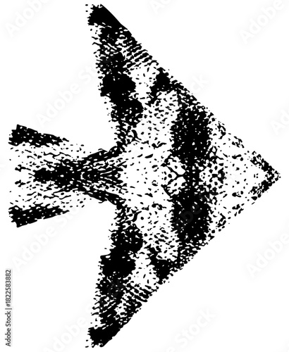 Bird flies dynamically in abstract composition