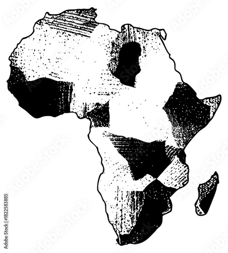 Africa map reveals skull illustration