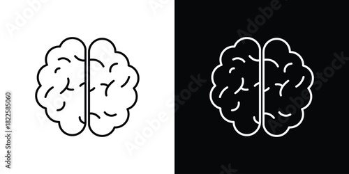 Brain icons pack set, ready to use vector