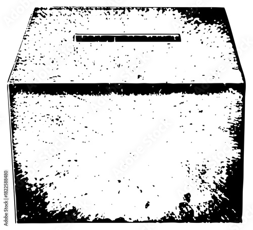 Donation box accepts contributions in a public space