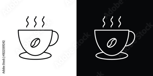 Coffee icons pack set, ready to use vector