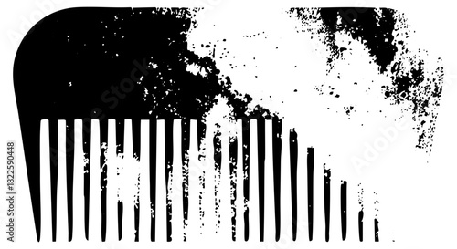 Hair comb texture in a graphic