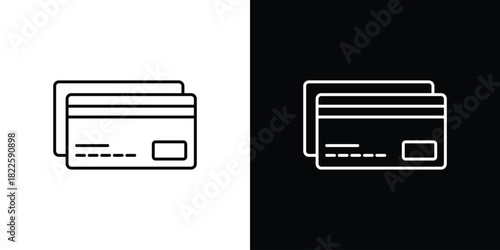 Credit card icons pack set, ready to use vector