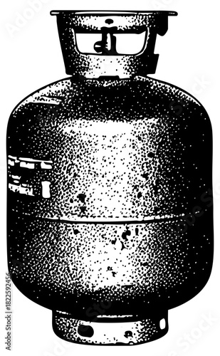 Propane Tank Stands Isolated in Dot