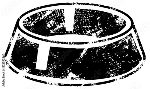 Pet bowl texture in a domestic setting