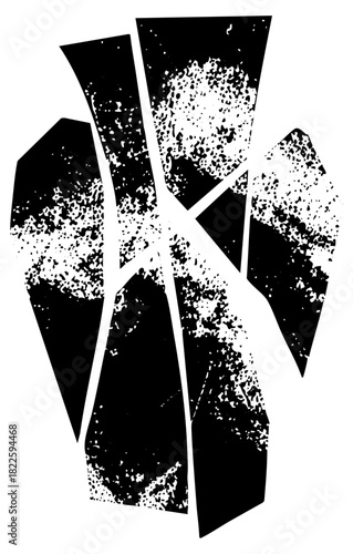 Broken glass shatters dramatically in a destructive scene