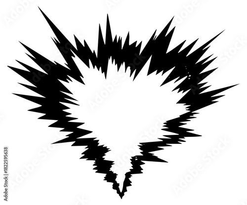 Heart Explodes Energy Abstract