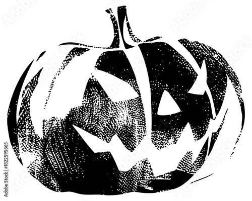 Pumpkin carving for Halloween decoration