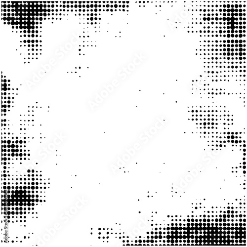 Dot transforms into abstract face halftone texture