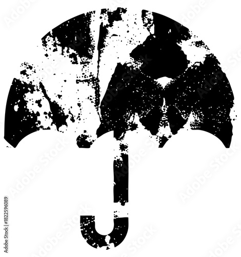 Umbrella protects from rain texture