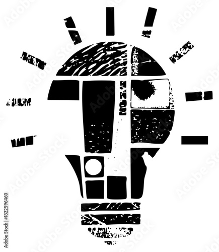 Robot portrait abstract design in digital art