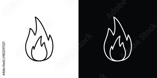 Fire icons pack set, ready to use vector