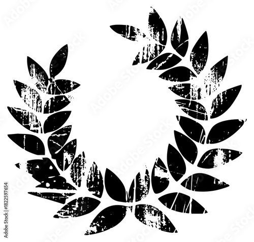 Laurel wreath celebrates victory in a classic ceremony