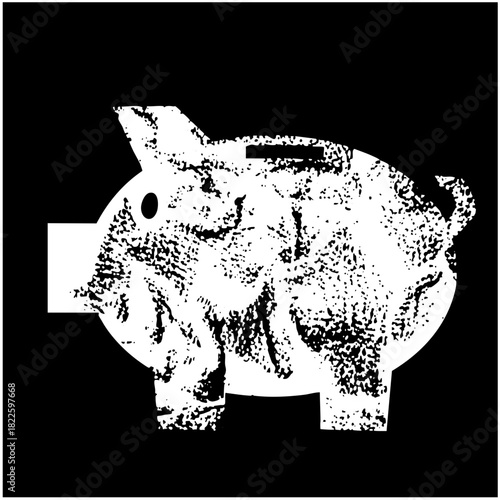 Piggy bank savings in a financial concept