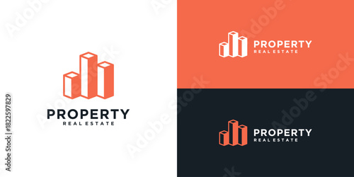 Building real estate logo design template