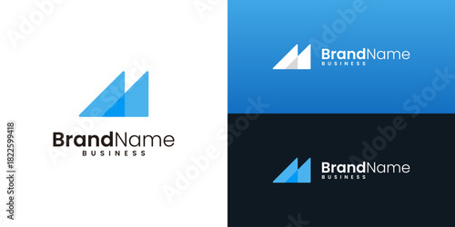 Creative letter M technology logo design inspiration