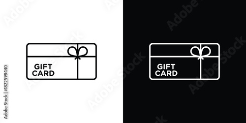 Gift card icons pack set, ready to use vector