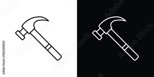 Hammer icons pack set, ready to use vector