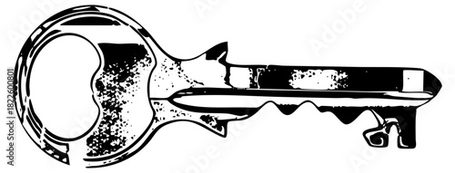 Antique Key Illustrates Security in a Vintage Setting