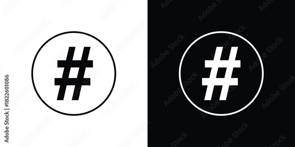 Obraz premium Hashtag icons pack set, ready to use vector