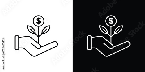 Investment icons pack set, ready to use vector