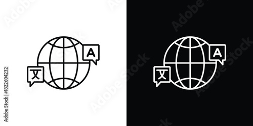 Language icons pack set, ready to use vector