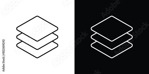 Layers icons pack set, ready to use vector