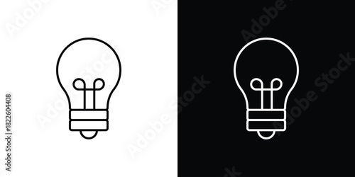 Lightbulb icons pack set, ready to use vector