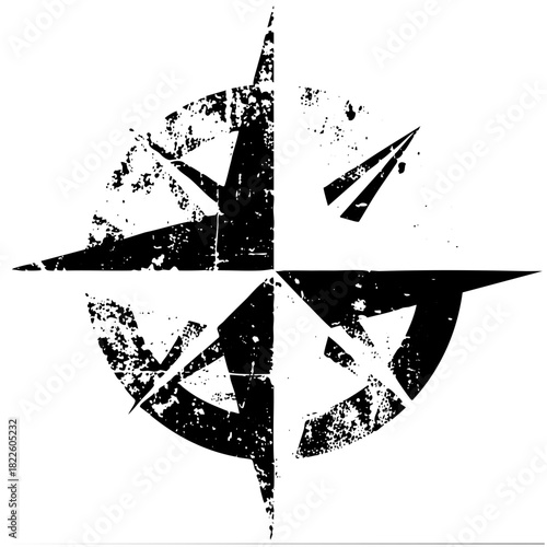 Compass points direction in nautical exploration