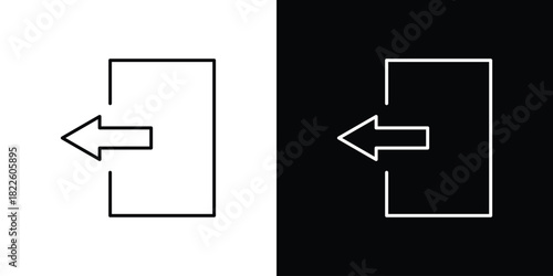 Log out icons pack set, ready to use vector