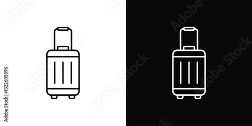 Luggage icons pack set, ready to use vector