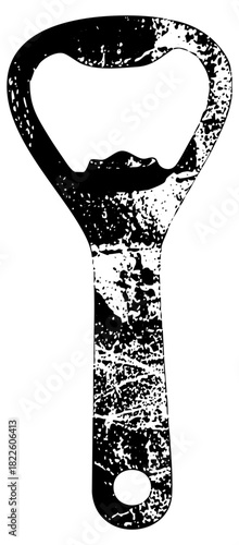Bottle opener texture in a illustration