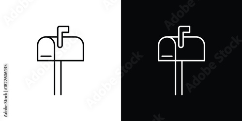 Mailbox icons pack set, ready to use vector