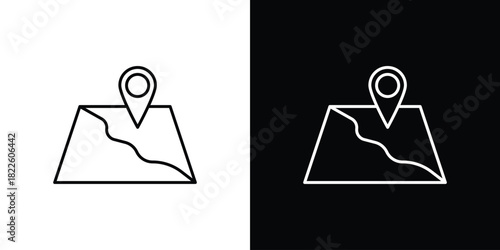 Map icons pack set, ready to use vector