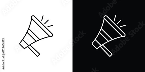 Megaphone icons pack set, ready to use vector