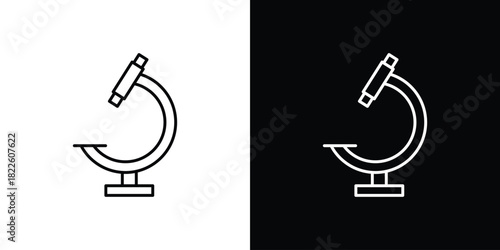 Microscope icons pack set, ready to use vector
