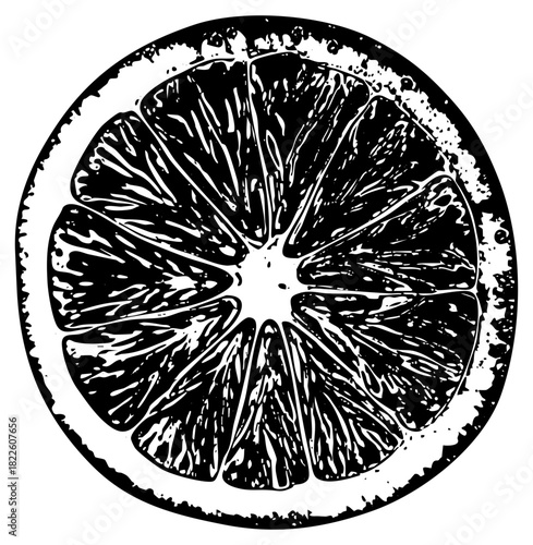 Citrus Slice Illustrates Freshness in Culinary Design