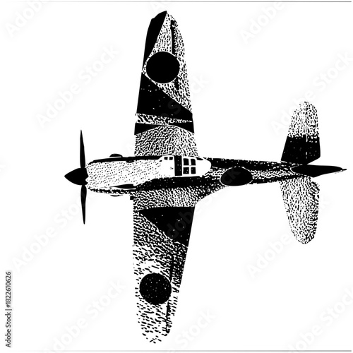 World War Two Airplane Flies in Historical Aviation