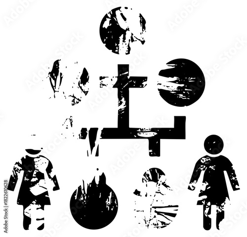 Gender symbols illustrate inclusivity in public restrooms