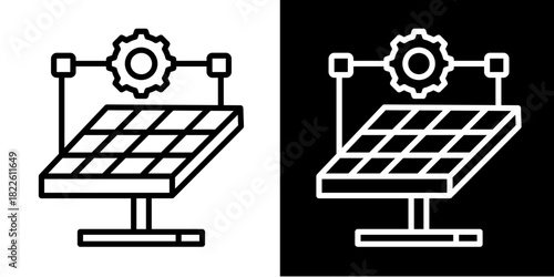Solar Cell  Icon Set White Mix Style Collection